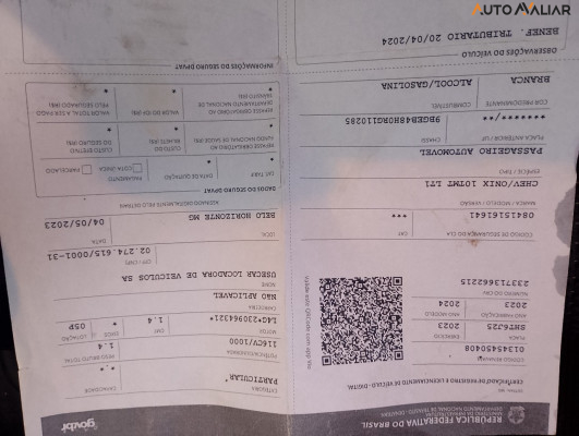 CHEVROLET ONIX 1.0 TURBO FLEX LT MANUAL