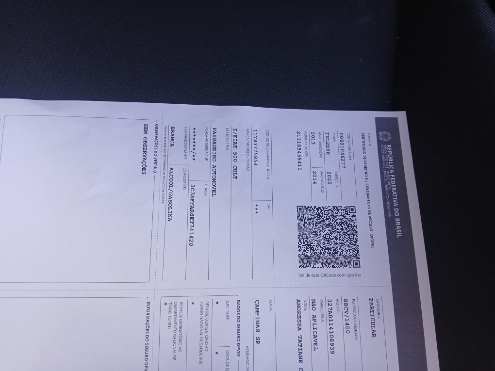 FIAT 500 1.4 CULT 8V FLEX 2P MANUAL