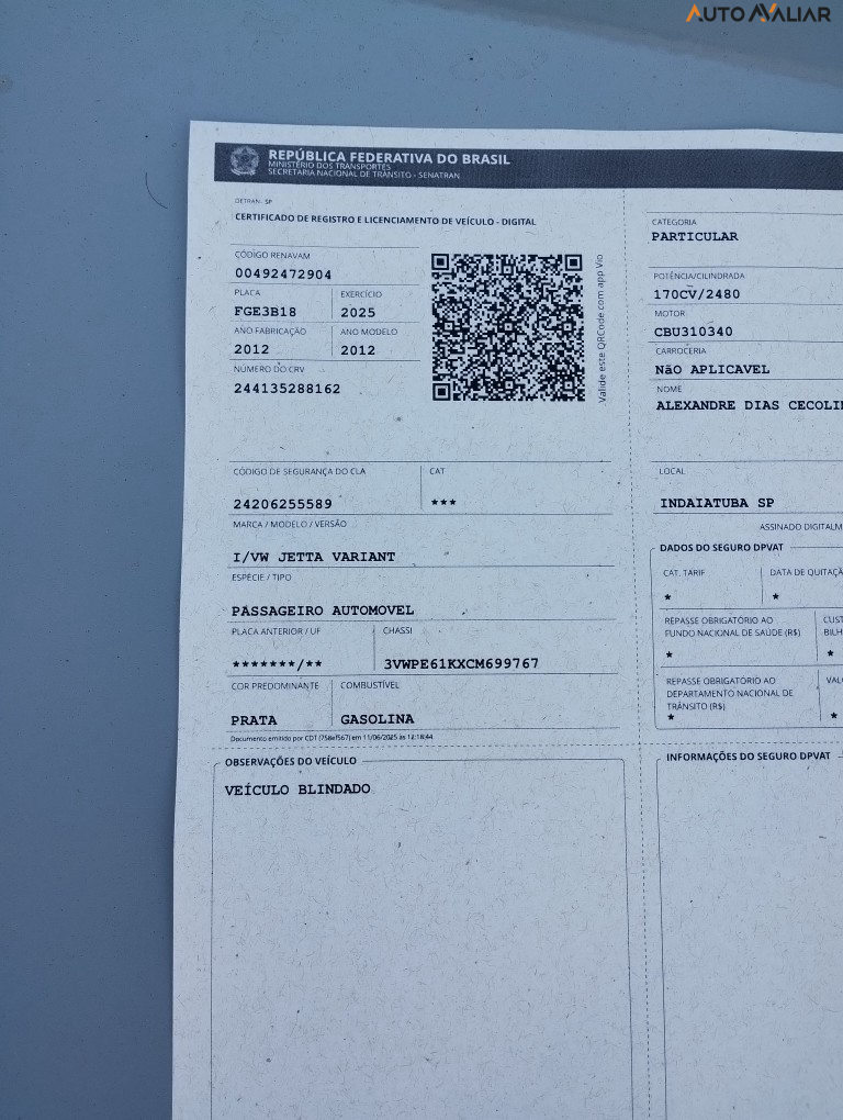 VOLKSWAGEN JETTA 2.5(TIPTR.)