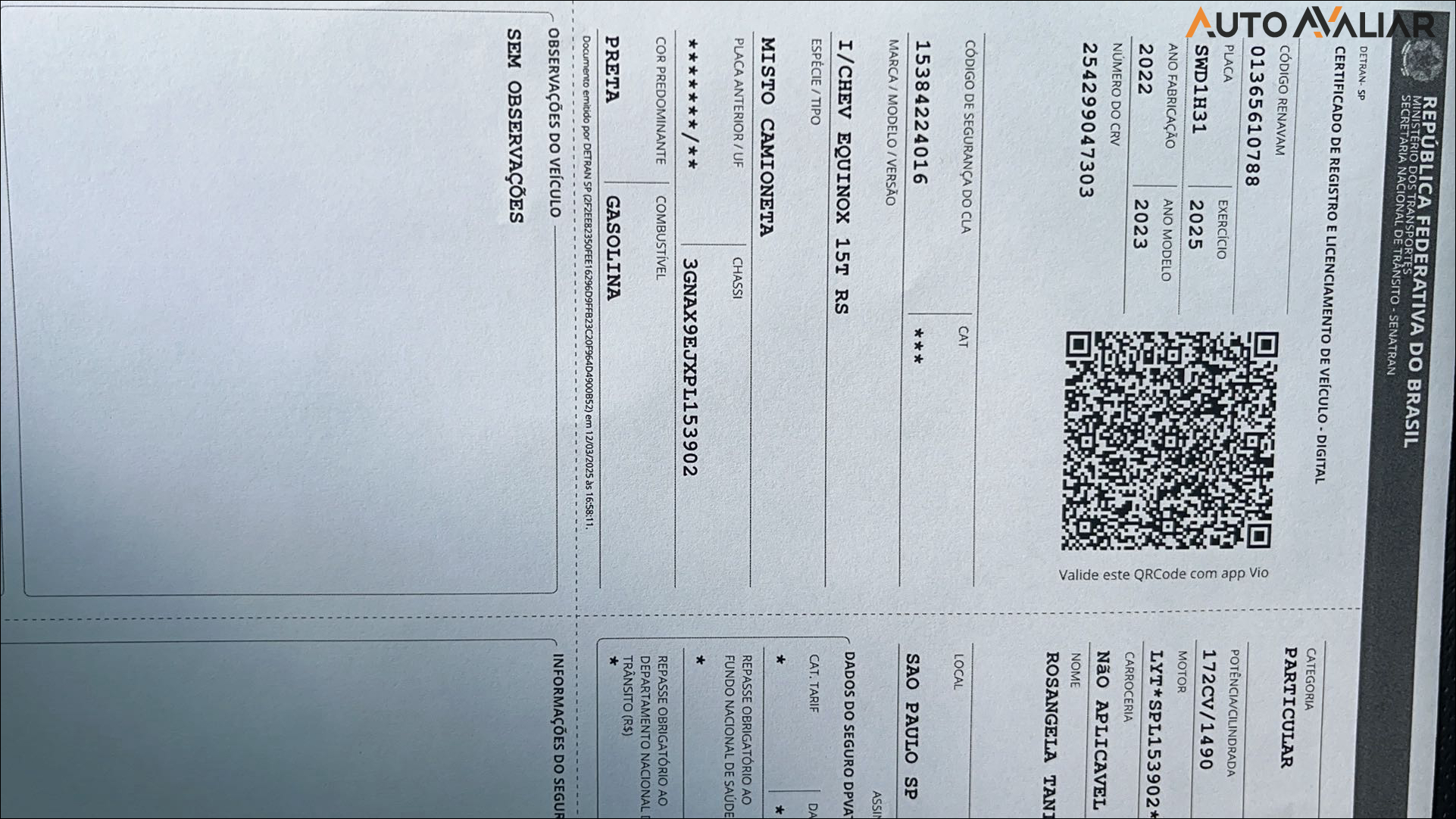 CHEVROLET EQUINOX 1.5 16V TURBO GASOLINA RS AUTOMATICO