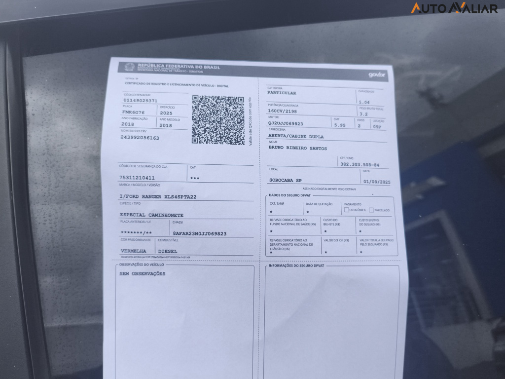 FORD RANGER 2.2 XLS 4X4 CD 16V DIESEL 4P AUTOMATICO