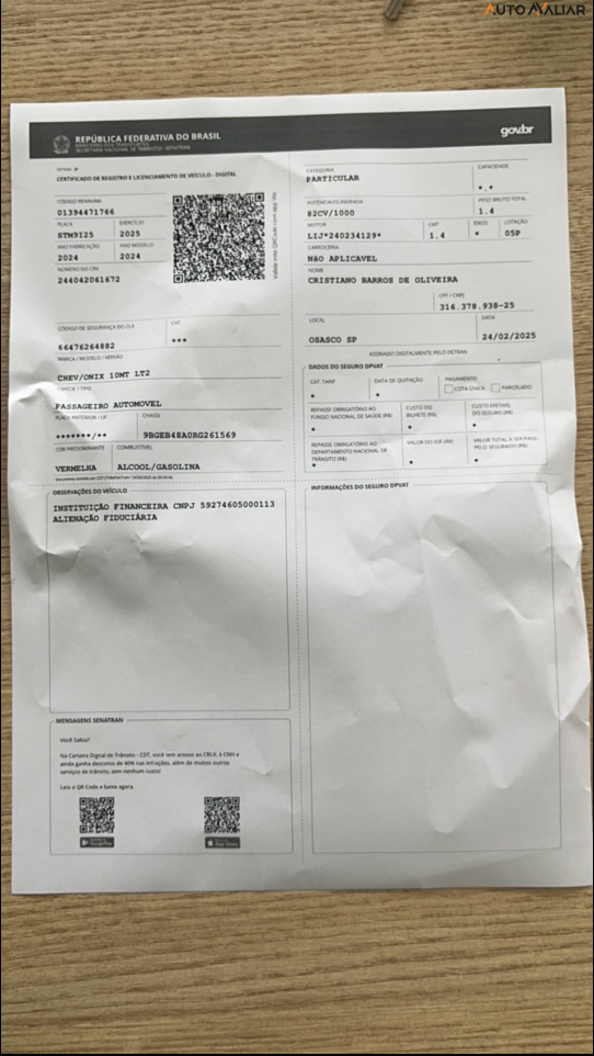 CHEVROLET ONIX 1.0 FLEX LT MANUAL