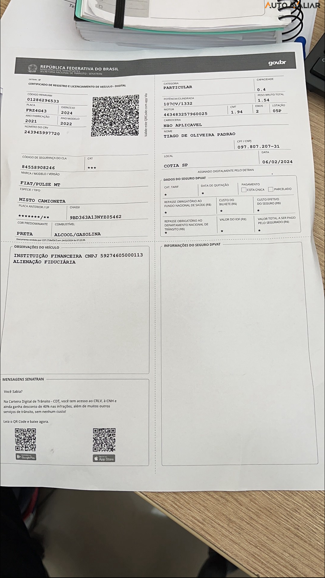 FIAT PULSE 1.3 FLEX DRIVE MANUAL