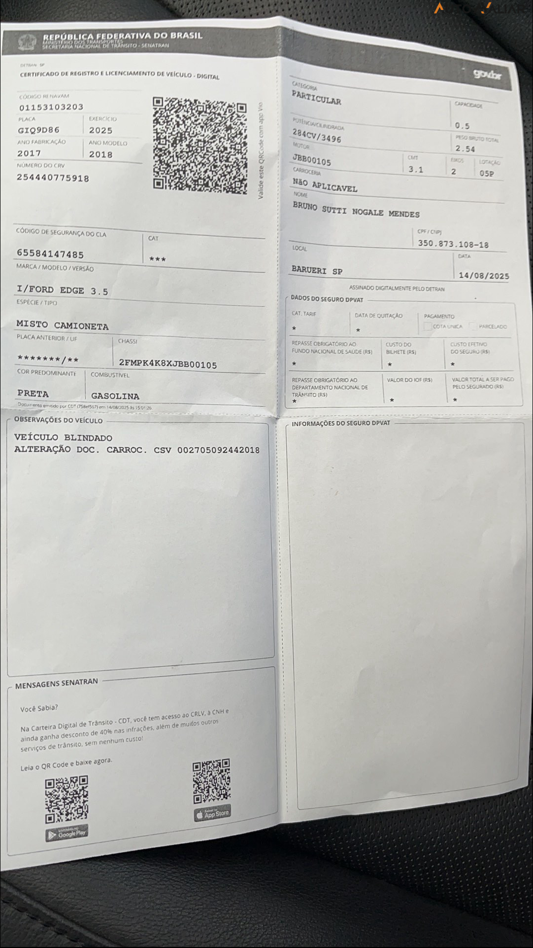 FORD EDGE 3.5 V6 GASOLINA TITANIUM AWD AUTOMATICO