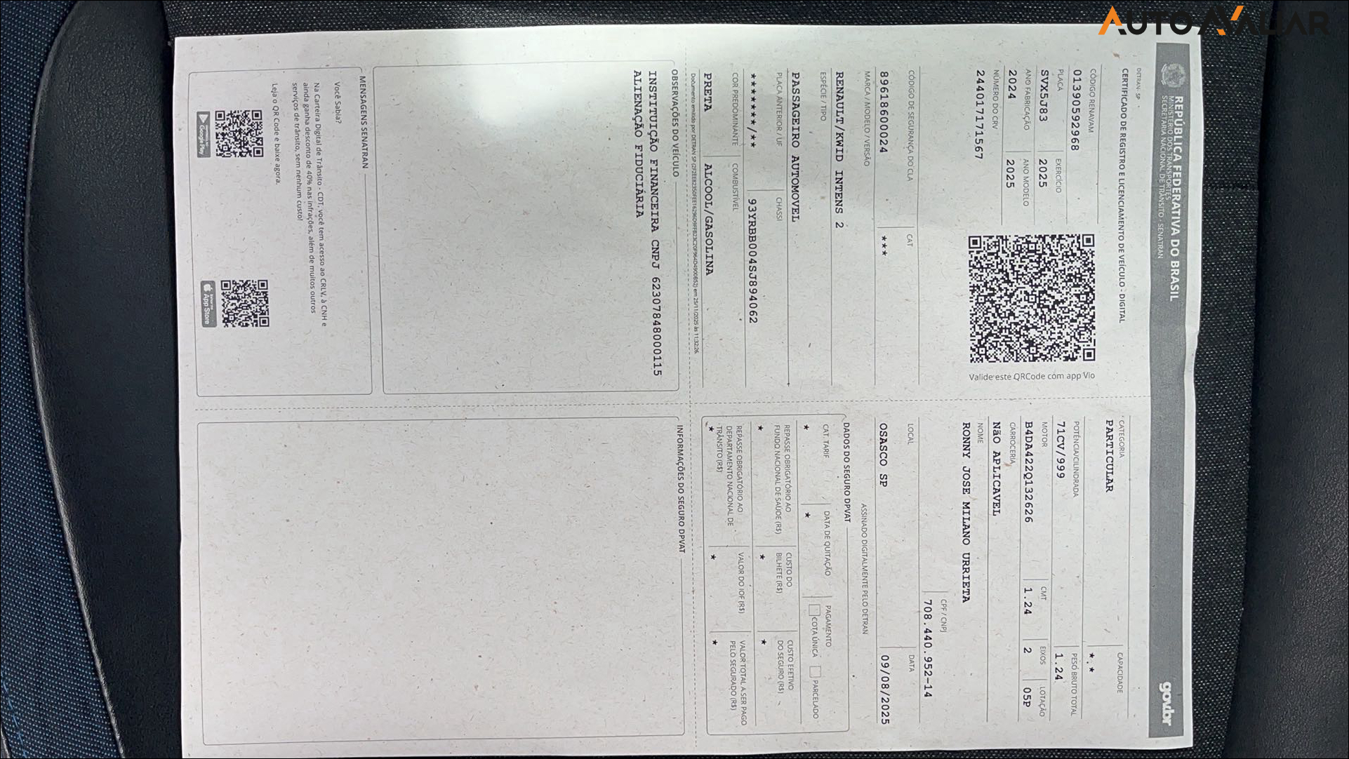 RENAULT KWID 1.0 12V SCE FLEX INTENSE MANUAL