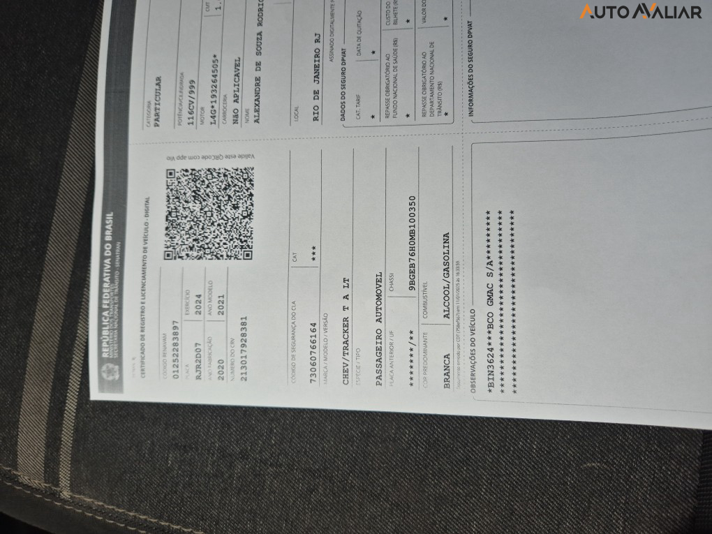 CHEVROLET TRACKER 1.0 TURBO FLEX LT AUTOMATICO