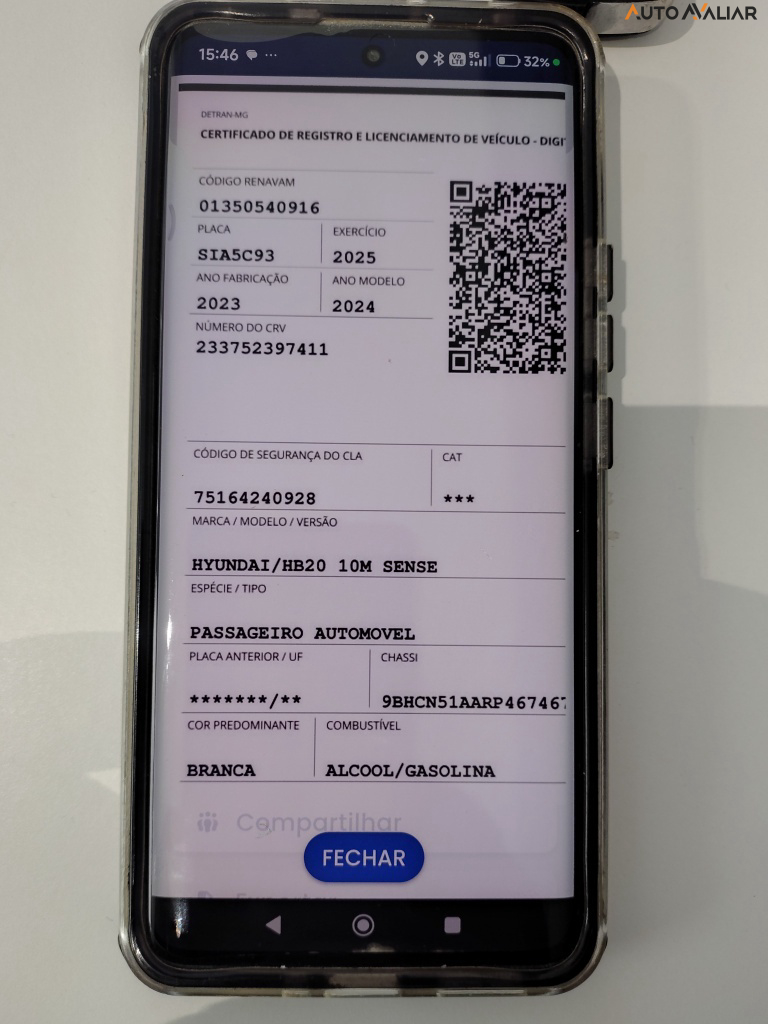 HYUNDAI HB20 1.0 12V FLEX SENSE MANUAL