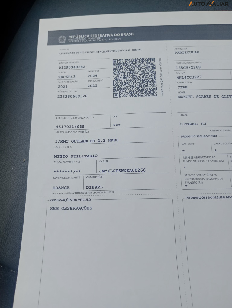 MITSUBISHI OUTLANDER 2.2 MIVEC DI-D DIESEL HPE-S AWD AUTOMATICO