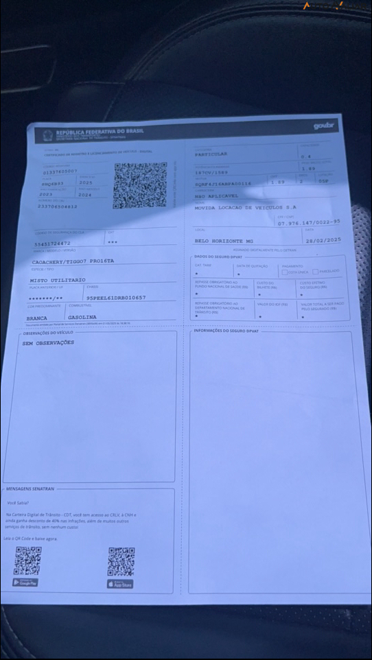 CHERY TIGGO 7 PRO 1.6 TGDI GASOLINA MAX DRIVE DCT