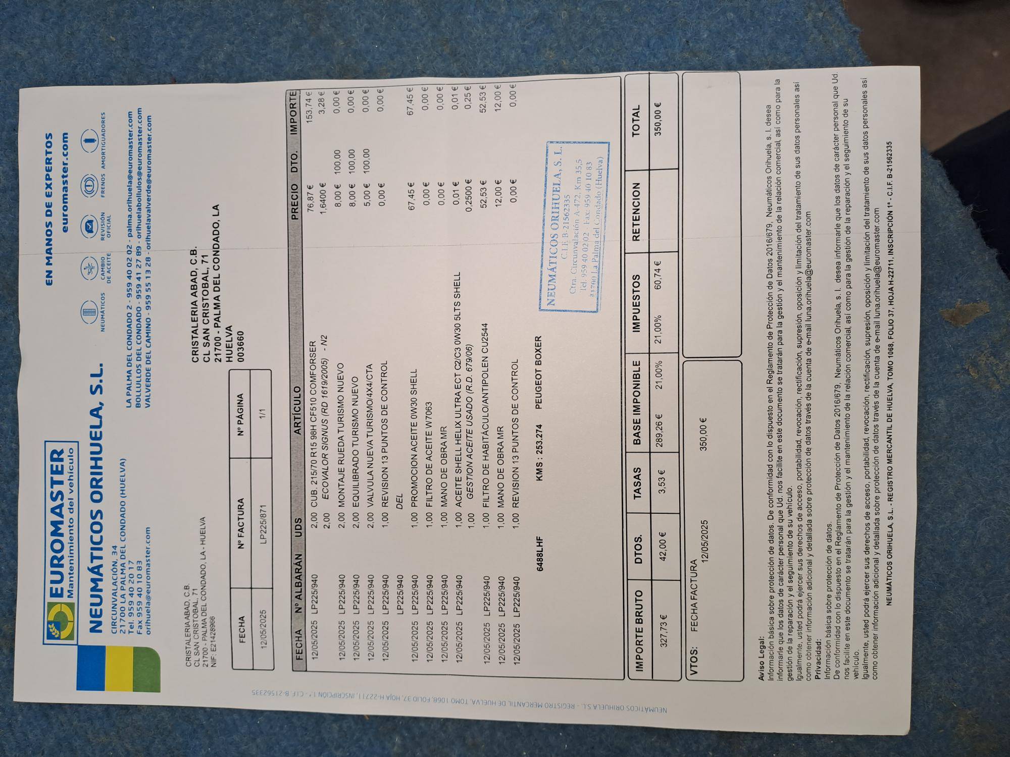 PEUGEOT BOXER FURG&Oacute;N DIESEL BOXER FURG&Oacute;N 2.2BLUEHDI 333 L2H2 S&S 120 (4P; 88KW; 120CV; CX. M; 6/2019 a 10/2023)