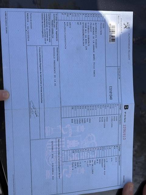 PEUGEOT 3008 DIESEL ALLURE (5P; 88KW; 121CV; CX. M; 7/2014 A 6/2016)