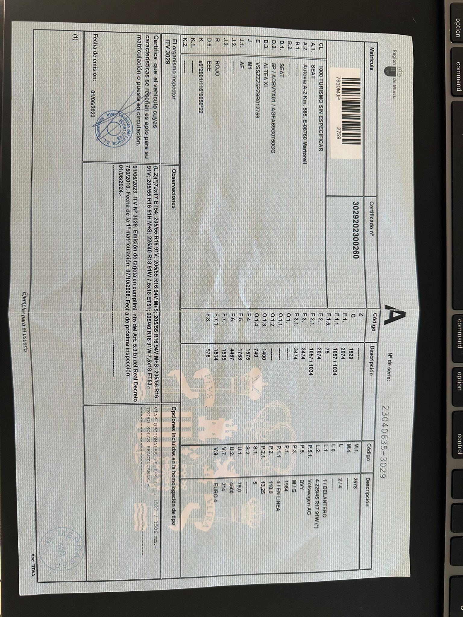 SEAT ALTEA XL DIESEL STYLANCE (5P; 103KW; 140CV; CX. M; 10/2006 a 2/2009)