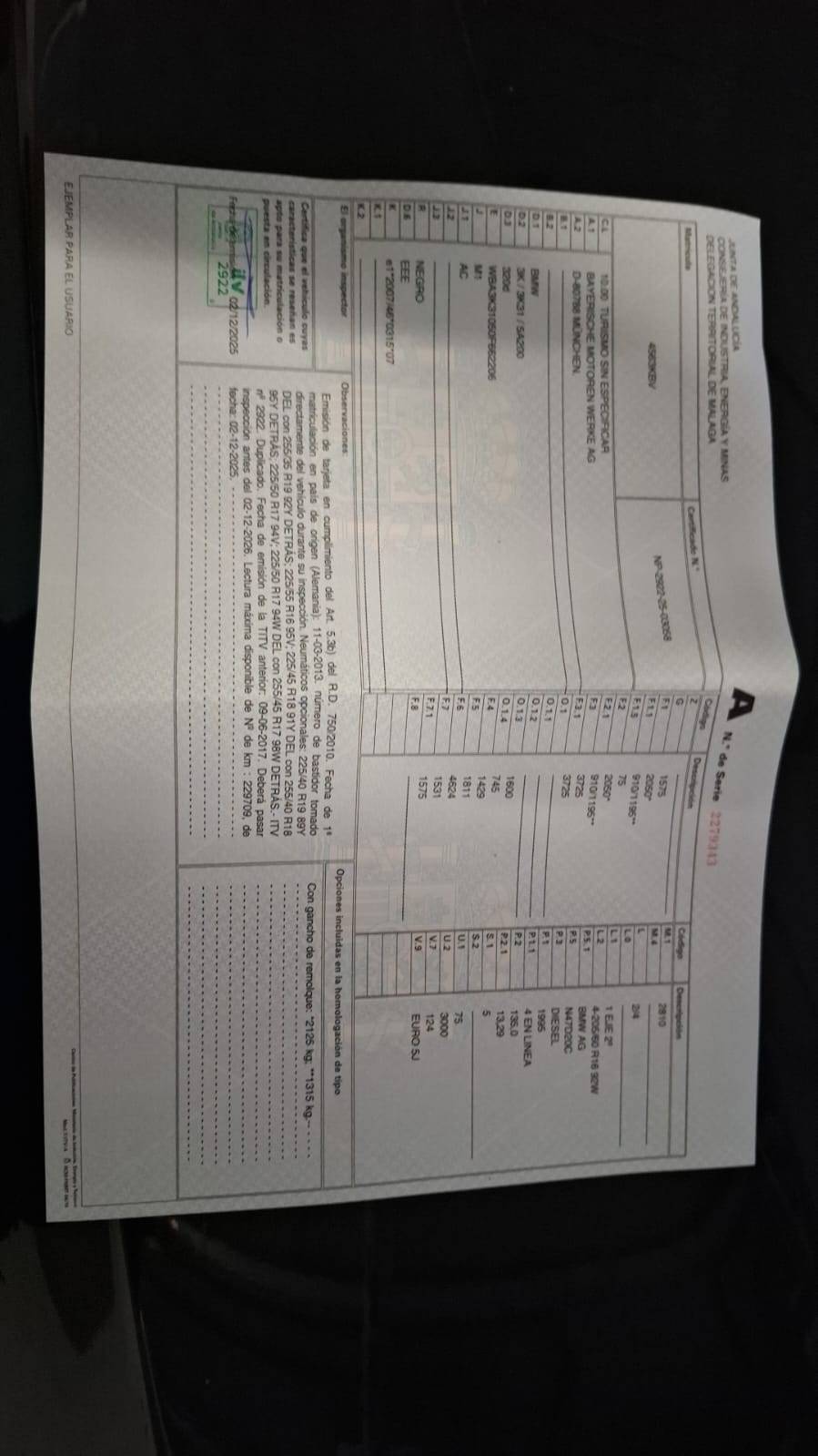 BMW SERIE 3 F31 TOURING DIESEL MODERN (5P; 135KW; 184CV; CX. M; 9/2012 A 2/2015)