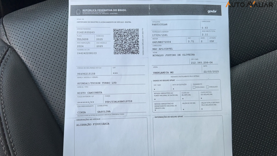 HYUNDAI TUCSON 1.6 16V T-GDI GASOLINA LIMITED ECOSHIFT