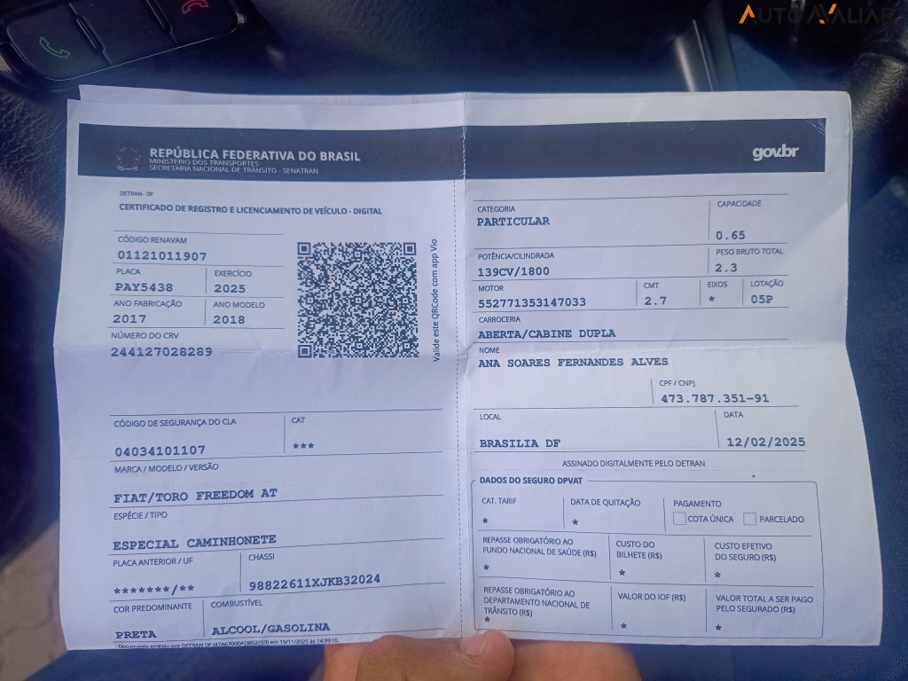 FIAT TORO 1.8 16V EVO FLEX FREEDOM AT6