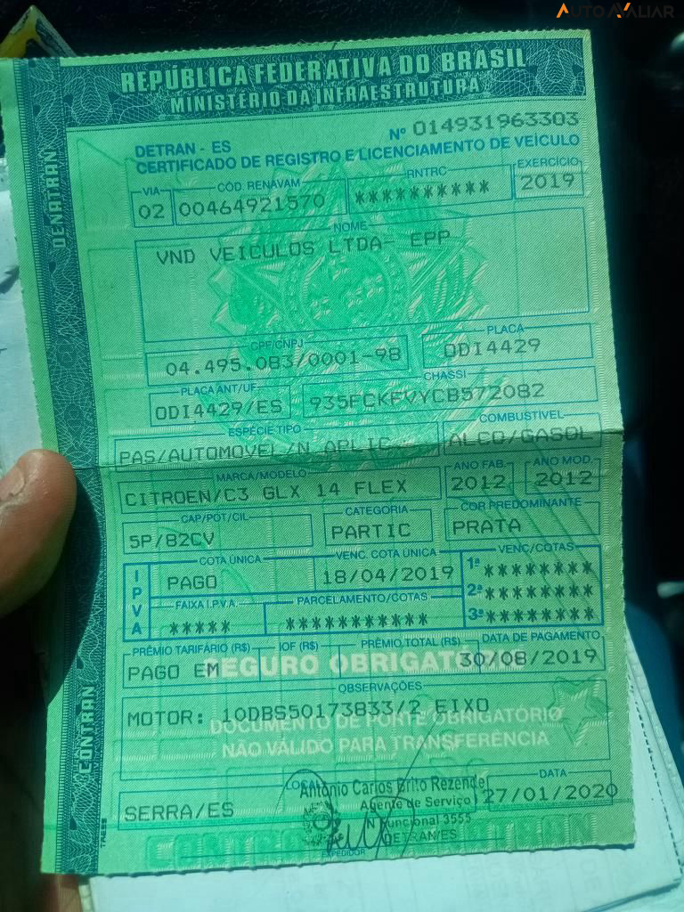 CITROEN C3 1.4 I GLX 8V FLEX 4P MANUAL