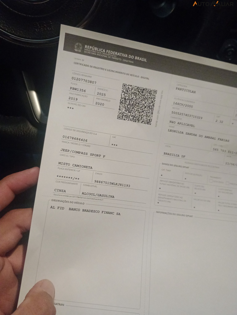 JEEP COMPASS 2.0 16V FLEX SPORT AUTOMATICO