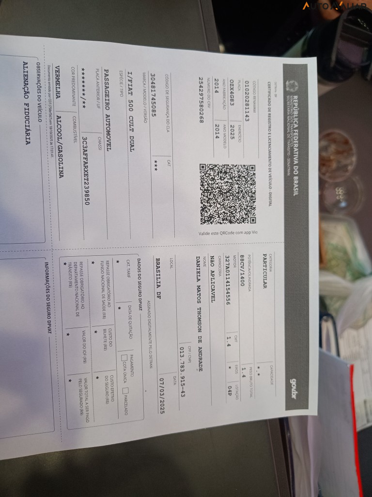 FIAT 500 1.4 CULT 8V FLEX 2P AUTOMATIZADO