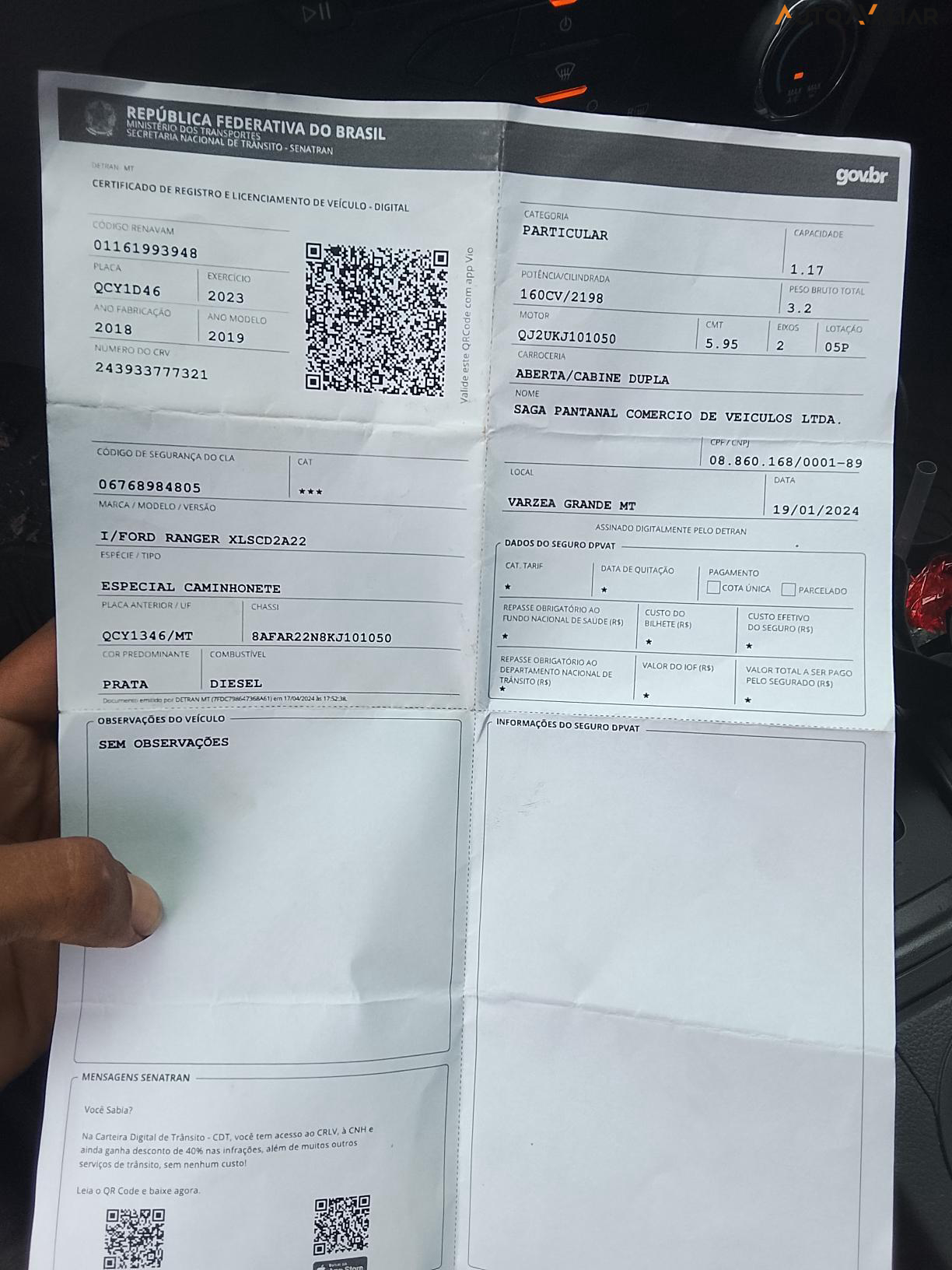 FORD RANGER 2.2 XLS 4X2 CD 16V DIESEL 4P AUTOMATICO