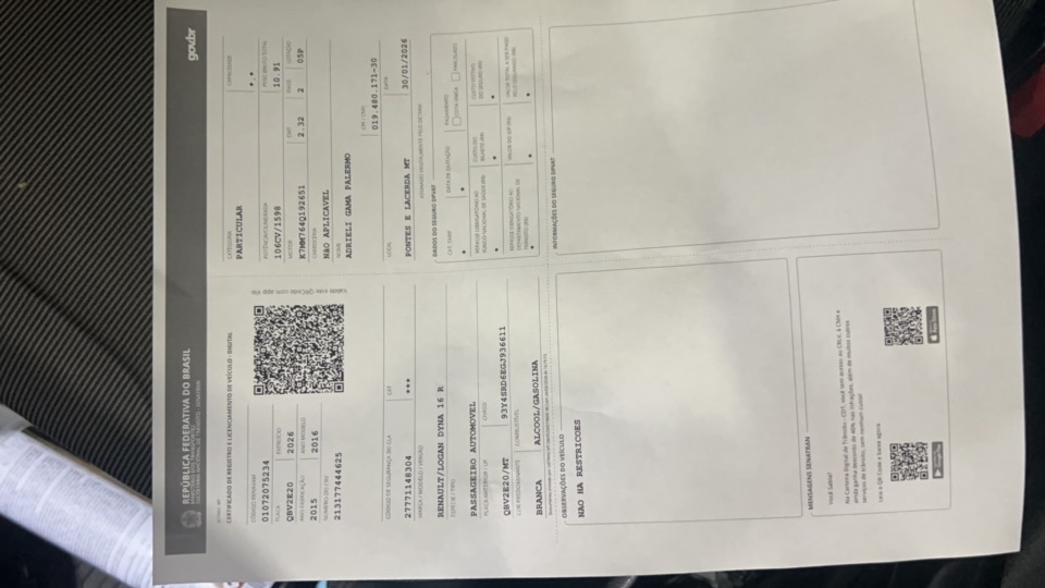 RENAULT LOGAN 1.6 DYNAMIQUE 8V FLEX 4P AUTOMATIZADO