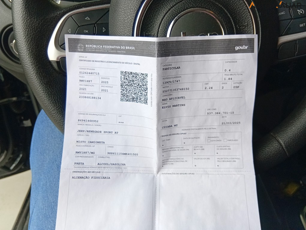 JEEP RENEGADE 1.8 16V FLEX SPORT 4P AUTOMATICO