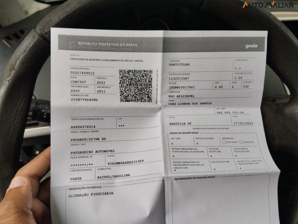 PEUGEOT 207 1.6 XS 16V FLEX 4P MANUAL