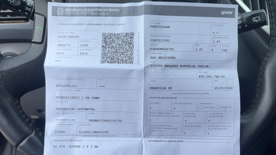 HYUNDAI HB20 1.6 PREMIUM 16V FLEX 4P MANUAL