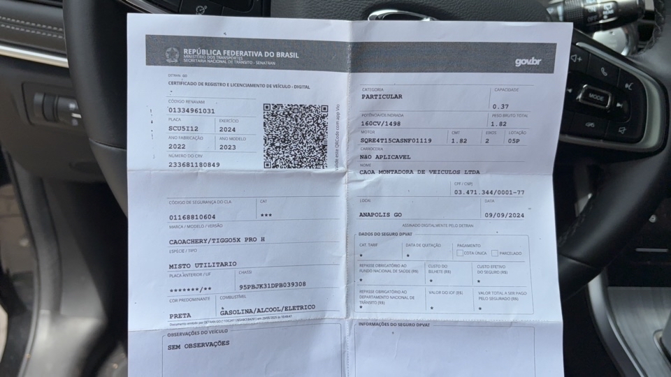 CHERY TIGGO 5X PRO 1.5 TURBO HIBRIDO