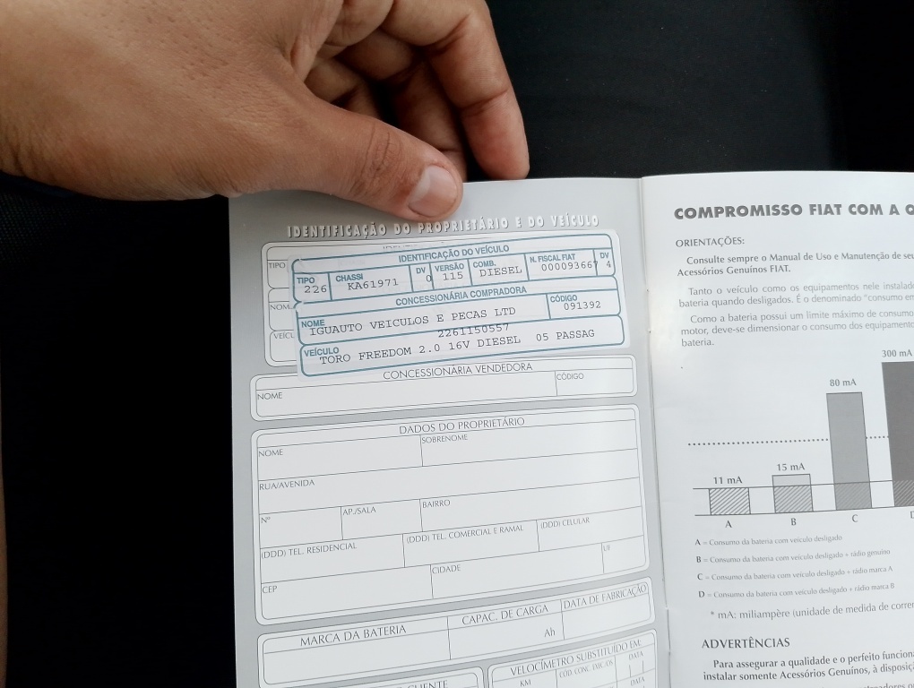 FIAT TORO 2.0 16V TURBO DIESEL FREEDOM MANUAL