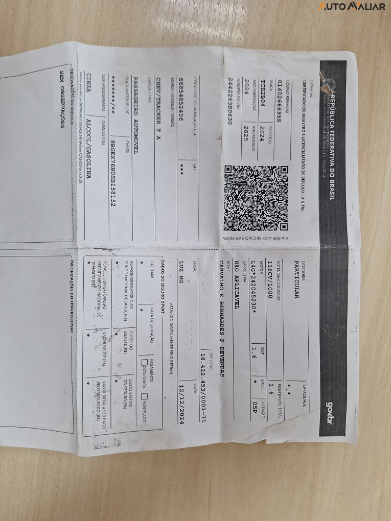 CHEVROLET TRACKER 1.0  TURBO FLEX AUTOMÁTICO