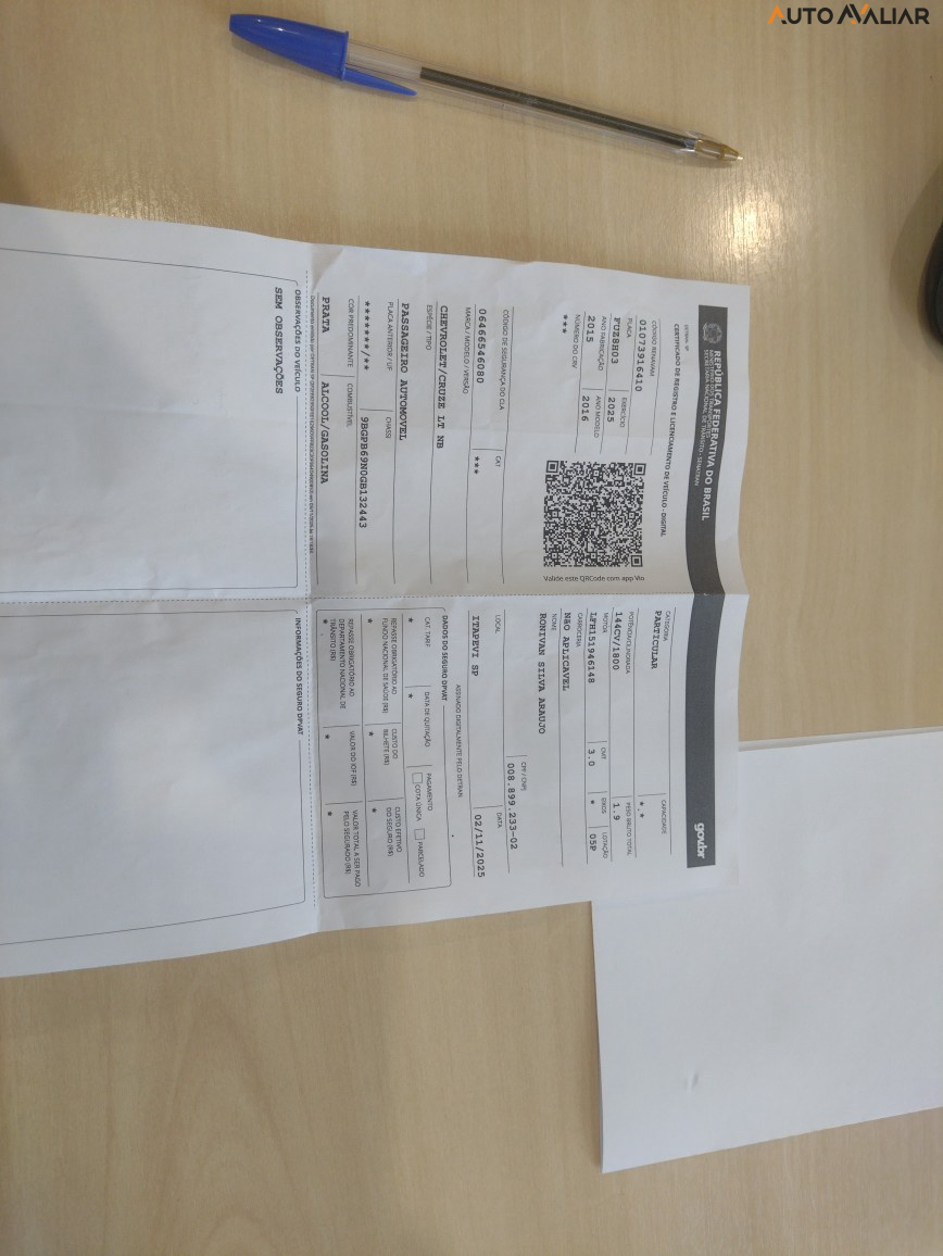 CHEVROLET CRUZE 1.8 LT 16V FLEX 4P AUTOMATICO