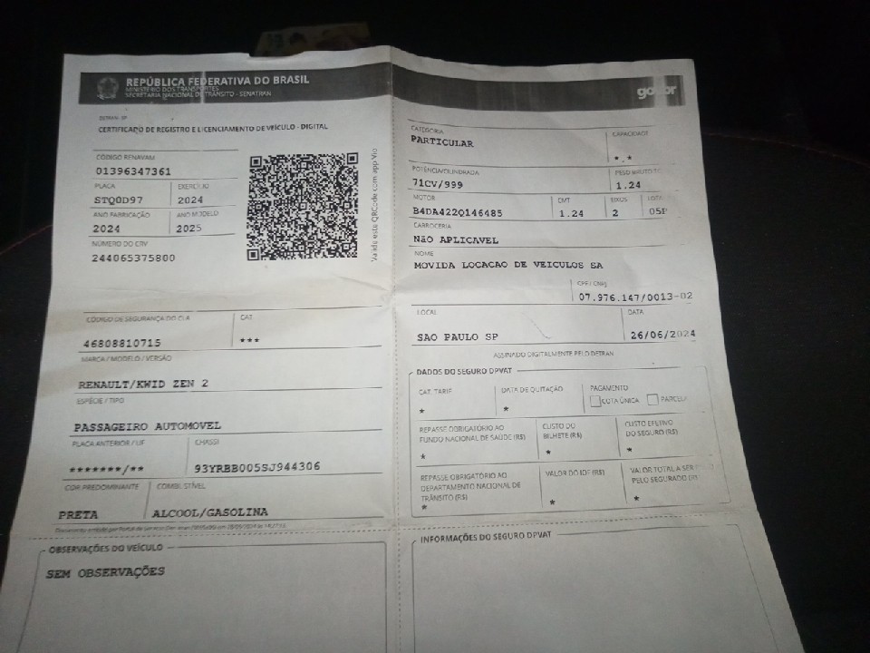 RENAULT KWID 1.0 12V SCE FLEX ZEN MANUAL