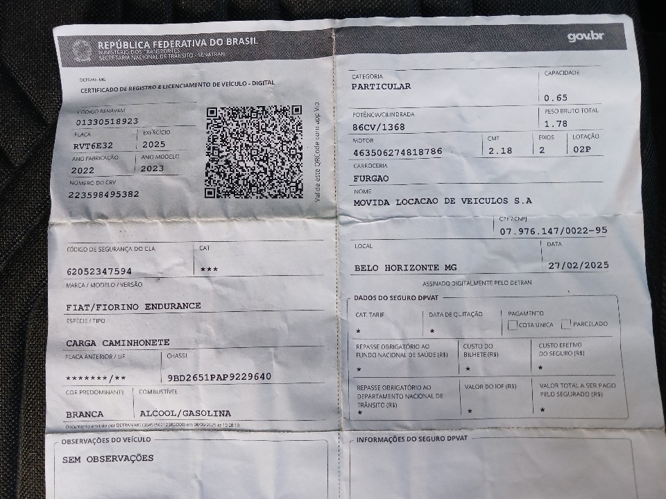 FIAT FIORINO 1.4 MPI FURGAO 8V FLEX 2P MANUAL