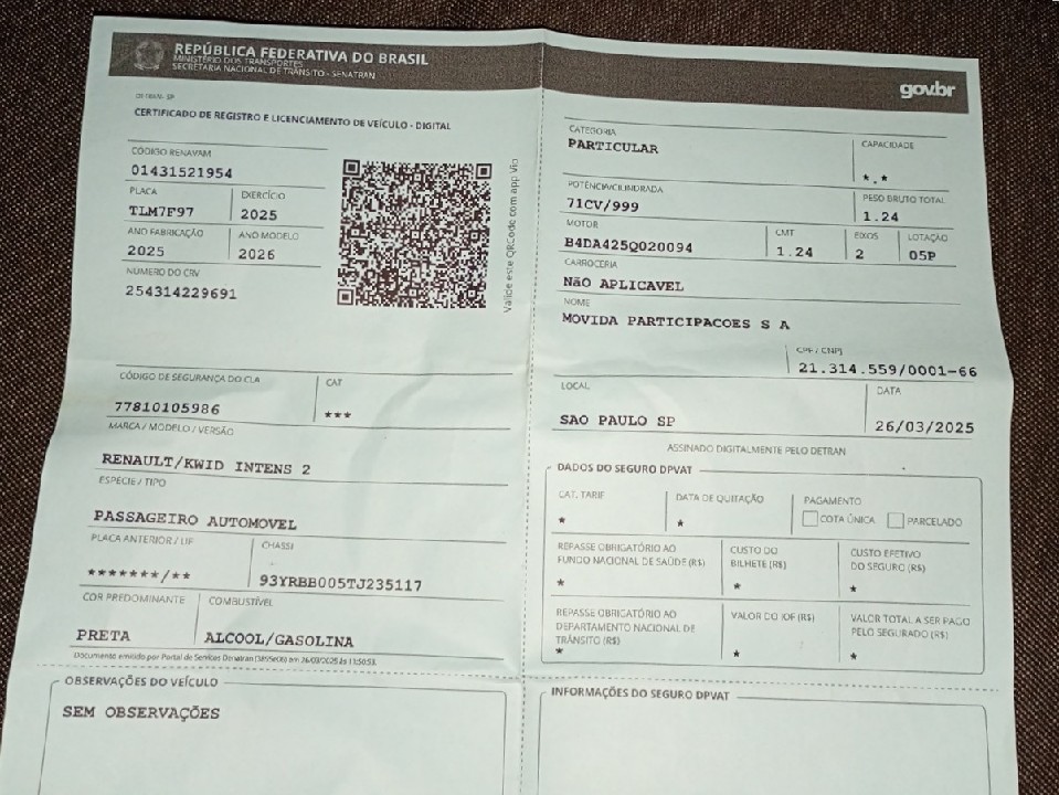 RENAULT KWID 1.0 12V SCE FLEX INTENSE MANUAL