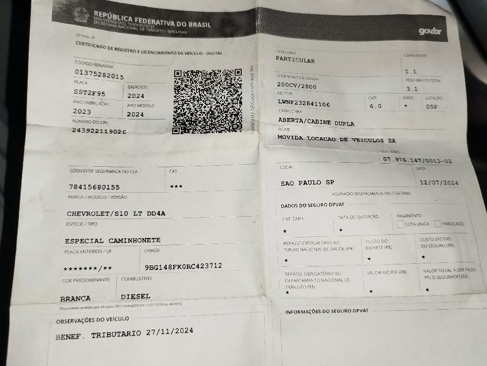 CHEVROLET S10 2.8 16V TURBO DIESEL LT CD 4X4 AUTOM&Aacute;TICO