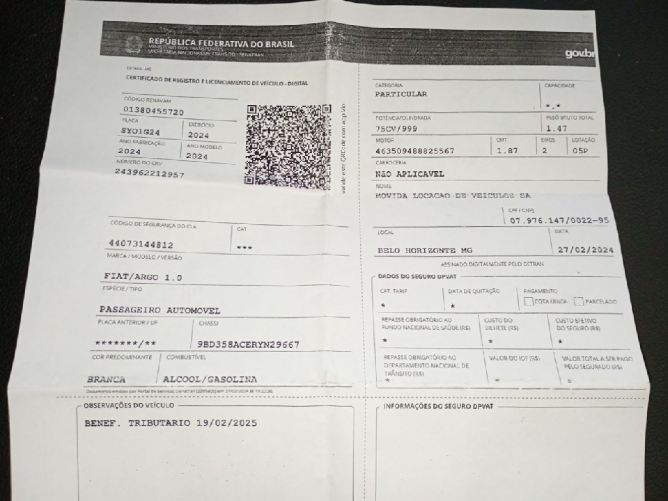 FIAT ARGO 1.0 FIREFLY FLEX 