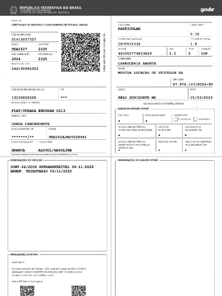 FIAT STRADA ENDURANCE 1.3 FLEX 8V CS PLUS