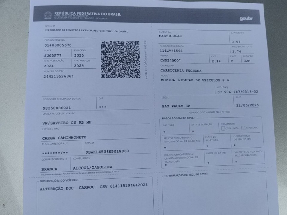 VOLKSWAGEN SAVEIRO 1.6 MSI ROBUST CS 16V FLEX 2P MANUAL