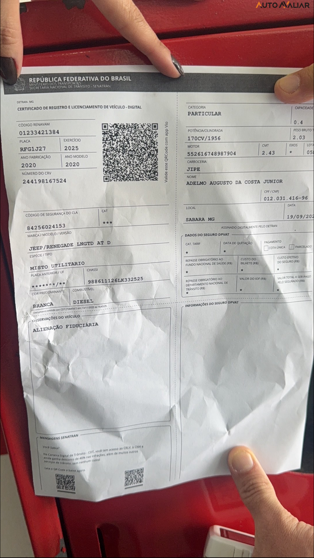 JEEP RENEGADE 2.0 16V TURBO DIESEL LONGITUDE 4P 4X4 AUTOMATICO