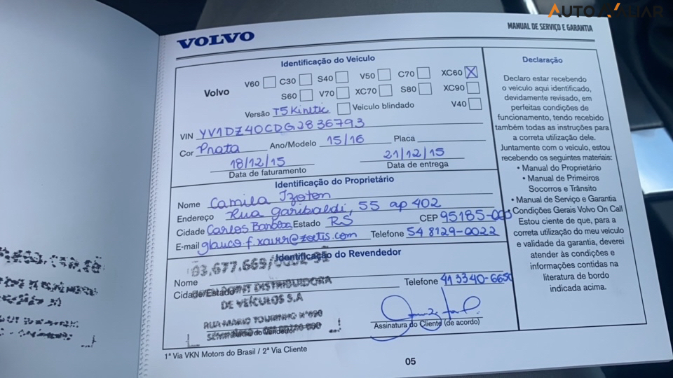 VOLVO XC60 2.0 T5 KINETIC GASOLINA 4P AUTOMATICO